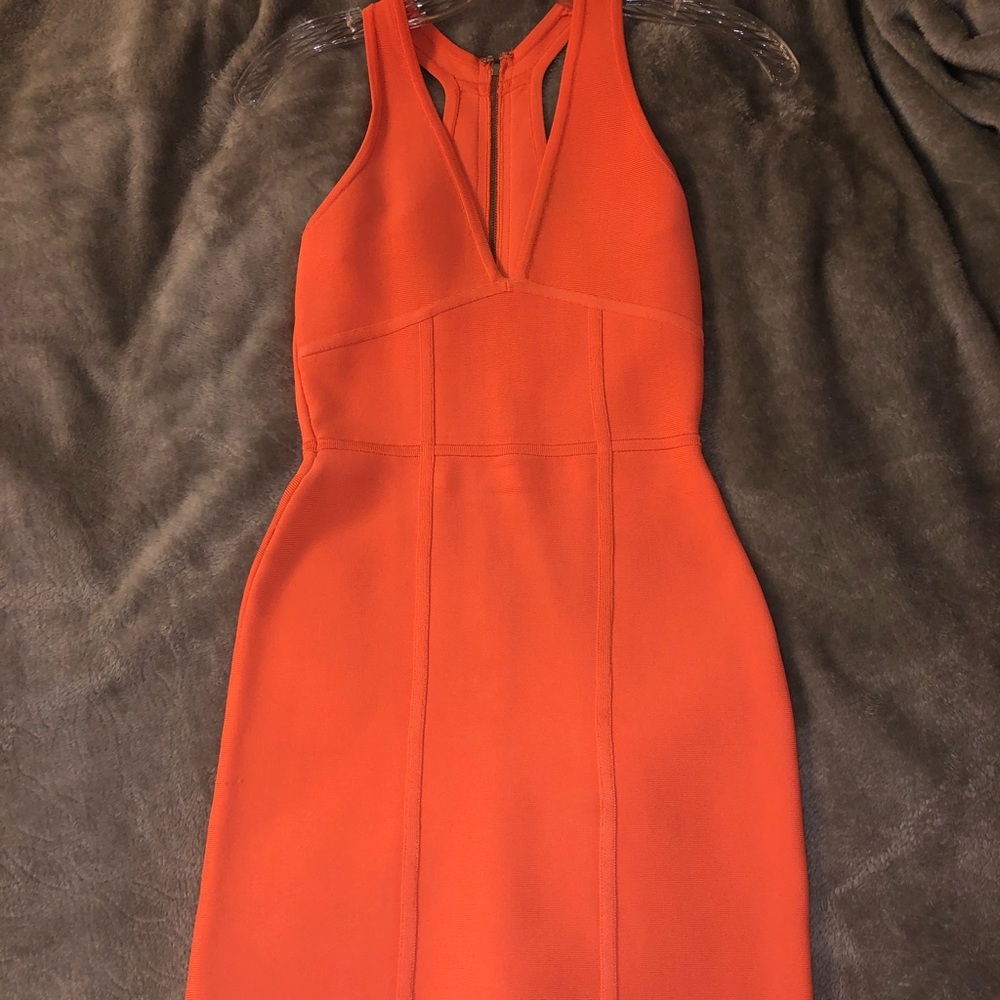 BCBG Orange Bodycon Dress